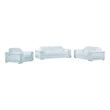 Titan Furnishings Genuine Italian Leather Upholstered Sofa Set in White