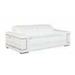 Titan Furnishings Genuine Italian Leather Upholstered Sofa Set in White