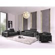 Titan Furnishings Modern Genuine Italian Leather Sofa Set in Dark Gray