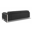 Titan Furnishings Modern Genuine Italian Leather Sofa Set in Dark Gray