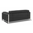 Titan Furnishings Modern Genuine Italian Leather Sofa Set in Dark Gray