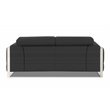 Titan Furnishings Modern Genuine Italian Leather Sofa Set in Dark Gray