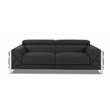 Titan Furnishings Modern Genuine Italian Leather Sofa in Dark Gray