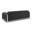 Titan Furnishings Modern Genuine Italian Leather Sofa in Dark Gray