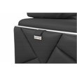 Titan Furnishings Modern Genuine Italian Leather Sofa in Dark Gray