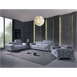 Titan Furnishings Modern Genuine Italian Leather Sofa Set in Light Blue