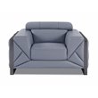 Titan Furnishings Modern Genuine Italian Leather Sofa Set in Light Blue