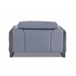 Titan Furnishings Modern Genuine Italian Leather Sofa Set in Light Blue