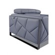 Titan Furnishings Modern Genuine Italian Leather Sofa Set in Light Blue