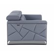 Titan Furnishings Modern Genuine Italian Leather Sofa Set in Light Blue