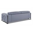 Titan Furnishings Modern Genuine Italian Leather Sofa Set in Light Blue