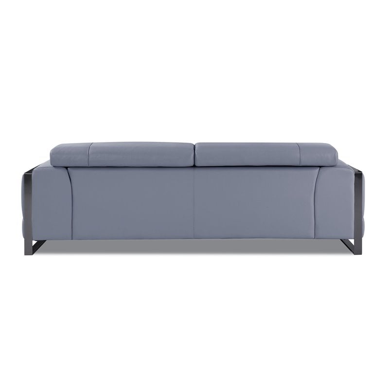 Titan Furnishings Modern Genuine Italian Leather Sofa Set in Light Blue