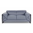 Titan Furnishings Modern Genuine Italian Leather Sofa Set in Light Blue