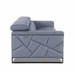 Titan Furnishings Modern Genuine Italian Leather Sofa Set in Light Blue
