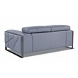 Titan Furnishings Modern Genuine Italian Leather Sofa Set in Light Blue