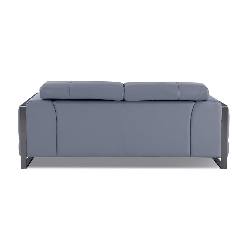 Titan Furnishings Modern Genuine Italian Leather Sofa Set in Light Blue
