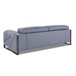 Titan Furnishings Modern Genuine Italian Leather Sofa in Light Blue