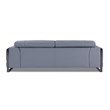 Titan Furnishings Modern Genuine Italian Leather Sofa in Light Blue