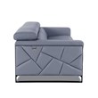 Titan Furnishings Modern Genuine Italian Leather Sofa in Light Blue