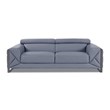 Titan Furnishings Modern Genuine Italian Leather Sofa in Light Blue