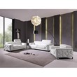 Titan Furnishings Modern Genuine Italian Leather Upholstered Sofa Set in White