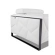 Titan Furnishings Modern Genuine Italian Leather Upholstered Sofa Set in White
