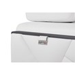 Titan Furnishings Modern Genuine Italian Leather Upholstered Sofa Set in White
