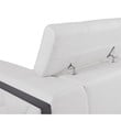 Titan Furnishings Modern Genuine Italian Leather Upholstered Sofa Set in White
