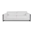 Titan Furnishings Modern Genuine Italian Leather Upholstered Sofa Set in White