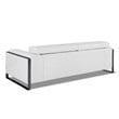 Titan Furnishings Modern Genuine Italian Leather Upholstered Sofa Set in White