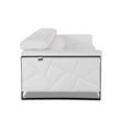Titan Furnishings Modern Genuine Italian Leather Upholstered Sofa Set in White