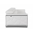 Titan Furnishings Modern Genuine Italian Leather Sofa in White