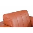 Titan Furnishings Modern Italian Leather Upholstered Sofa Set in Camel Brown