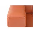 Titan Furnishings Modern Italian Leather Upholstered Sofa Set in Camel Brown