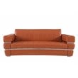 Titan Furnishings Modern Italian Leather Upholstered Sofa Set in Camel Brown