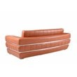 Titan Furnishings Modern Italian Leather Upholstered Sofa Set in Camel Brown