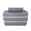 Titan Furnishings Modern Italian Leather Upholstered Sofa Set in Dark Gray