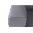Titan Furnishings Modern Italian Leather Upholstered Sofa Set in Dark Gray