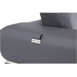 Titan Furnishings Modern Italian Leather Upholstered Sofa Set in Dark Gray