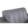 Titan Furnishings Modern Italian Leather Upholstered Sofa Set in Dark Gray