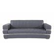 Titan Furnishings Modern Italian Leather Upholstered Sofa Set in Dark Gray