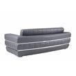 Titan Furnishings Modern Italian Leather Upholstered Sofa Set in Dark Gray