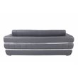 Titan Furnishings Modern Italian Leather Upholstered Sofa Set in Dark Gray