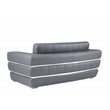 Titan Furnishings Modern Italian Leather Upholstered Sofa Set in Dark Gray
