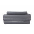 Titan Furnishings Modern Italian Leather Upholstered Sofa Set in Dark Gray