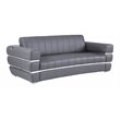 Titan Furnishings Modern Italian Leather Upholstered Sofa Set in Dark Gray