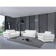 Titan Furnishings Modern Italian Leather Upholstered Sofa Set in White