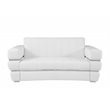 Titan Furnishings Modern Italian Leather Upholstered Sofa Set in White