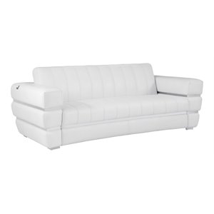 Titan Furnishings Modern Italian Leather Upholstered Sofa Set in White