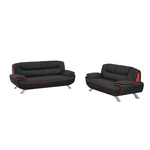 titan furnishings modern leather upholstery reclining sofa and loveseat